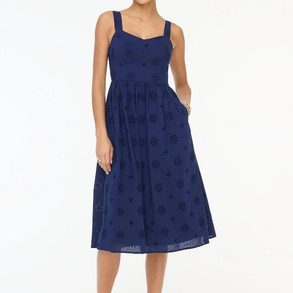j crew factory eyelet midi dress Eyelet Midi Dress For Women